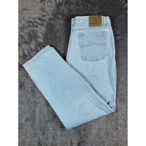 Vintage 90s Mens Bugle Boy 750 Light Wash Straight Leg Denim Jeans 36x32